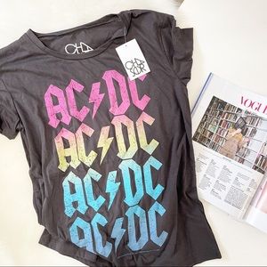 CHASER ICONIC AC/DC RAINBOW TEE SHIRT